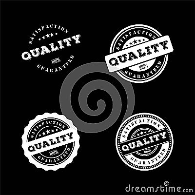 100% Guaranteed Quality Product Stamp logo design Vector Illustration
