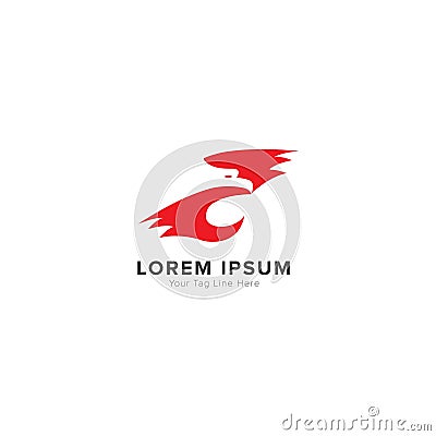 Eagle abstract initial A logo with wing modern logo Vector Illustration