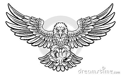 Eagle Soccer Football Mascot Vector Illustration