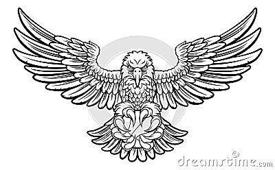 Eagle Basketball Sports Mascot Vector Illustration