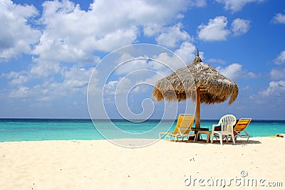 Eagle beach aruba Stock Photo