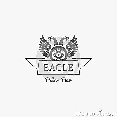 Vector biker bar logo Vector Illustration