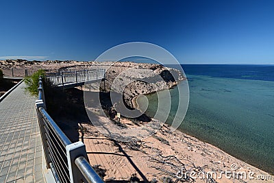 Eagle Bluff lookout. Denham. Shark Bay. Western Australia Stock Photo