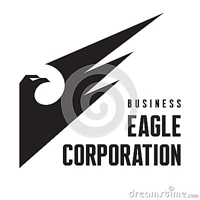 Eagle Corporation - Logo Sign for Business Company Vector Illustration