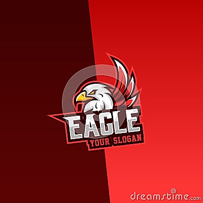 Eagle E sports Logo Vector Design Template For Team Vector Illustration