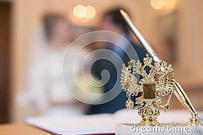 Closeup at the wedding ceremony Stock Photo