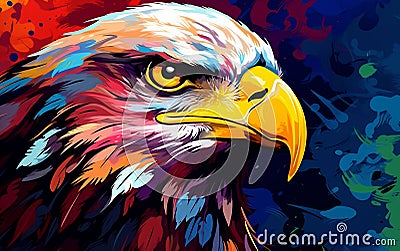 Eagle Essence Abstract Avian Artwork. Generative AI Stock Photo