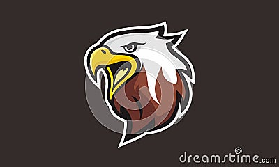 Eagle face logo team unique Stock Photo