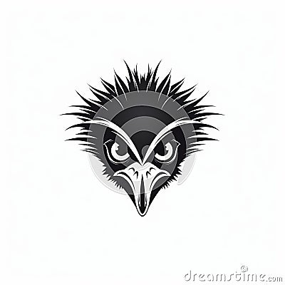 Minimalist Eagle Head Logo Design With Expressive Eyes Cartoon Illustration