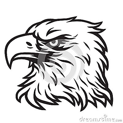 Eagle Head Mascot Vector Drawing Logo Vector Illustration