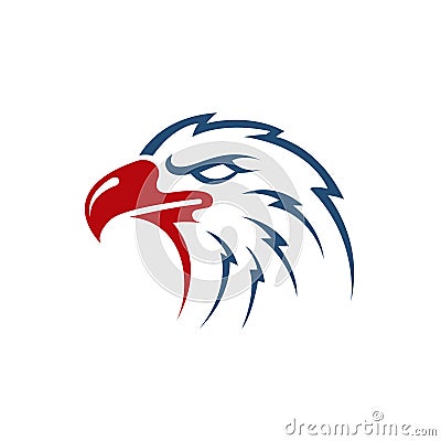 Eagle head vector illustration. the symbol for eagle, falcon, or hawk bird. good for American themes, logistic delivery, or Vector Illustration