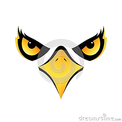 Eagle head on white background icon eps10 Vector Illustration