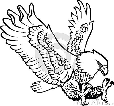 Eagle Landing Illustration Vector Illustration