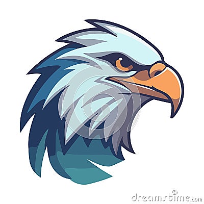 Eagle logo design. Abstract eagle head. Cute eagle emblem Vector Illustration