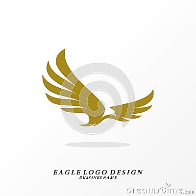 Eagle logo design vector. Simple Eagle logo template. Icon Symbol Vector Illustration