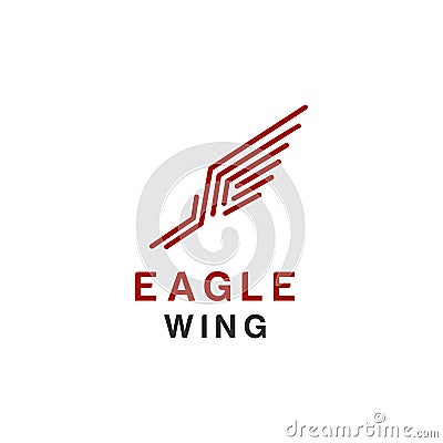 Eagle logo or hawk, bird, phoenix symbol and icon luxury style Vector Illustration