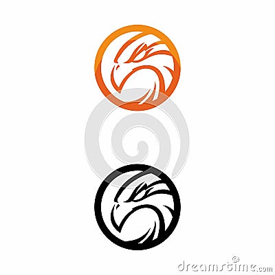 Eagle orange logo Stock Photo