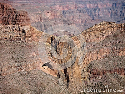 Eagle Point at the Grand Canyon West Rim in Northwestern at the Hualapai Indian ReservationArizona Stock Photo