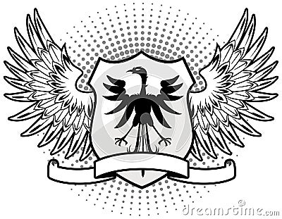 Eagle shield background Vector Illustration