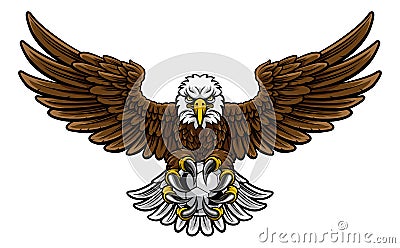 Eagle Soccer Football Mascot Vector Illustration