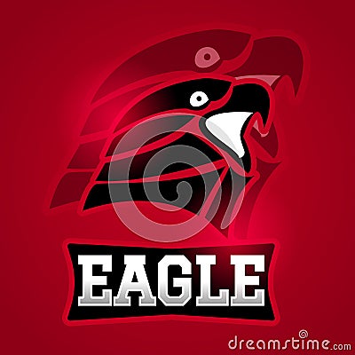 Eagle sport gaming logo vector badges emblem. vector Illustration Vector Illustration