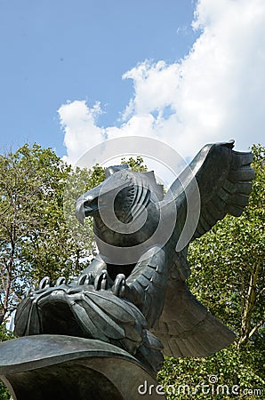 Eagle statue - East Coast Memorial, New York City Editorial Stock Photo