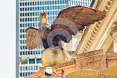 Eagle Statue, Grand Central Railroad Terminal, New York City Editorial Stock Photo