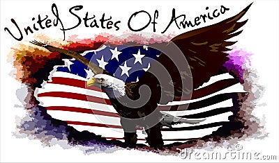 Eagle of the United States. (Vector) Vector Illustration