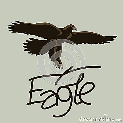 Eagle vector illustration style flat Vector Illustration