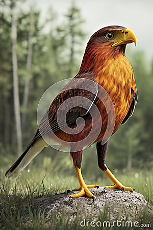 Eagle warm colors 3D style Stock Photo