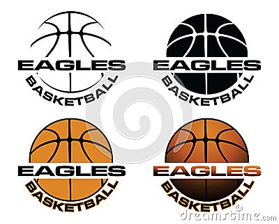 Eagles Basketball Team Design Vector Illustration