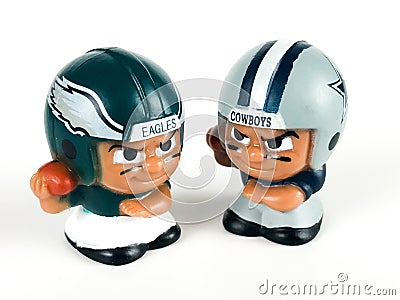 Eagles and Cowboys Li`l Teammates Rivalry Editorial Stock Photo