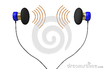 Ear Buds Playing Stock Photo