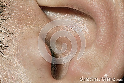 Ear Canal Male Stock Photo