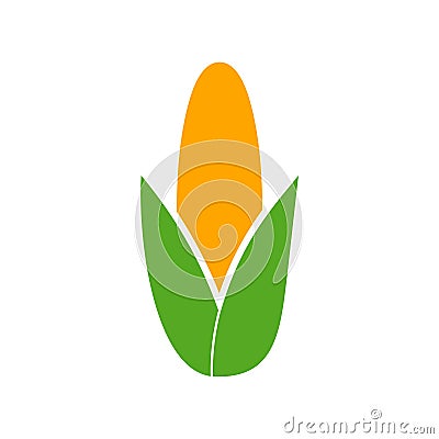 Ear of corn, Corn symbol Vector Illustration