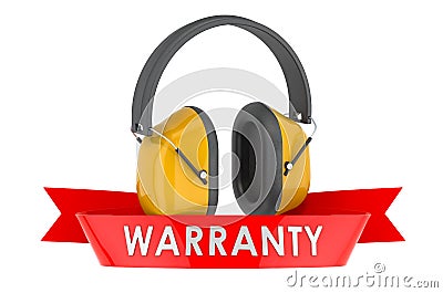 Ear defenders warranty concept. 3D rendering Stock Photo
