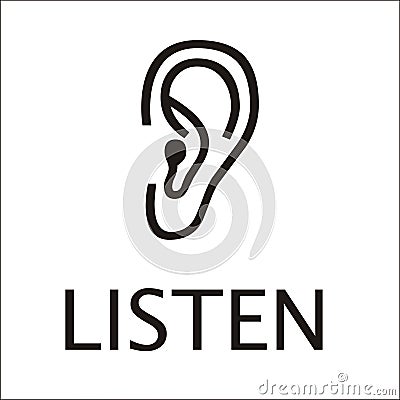 Ear icon Stock Photo