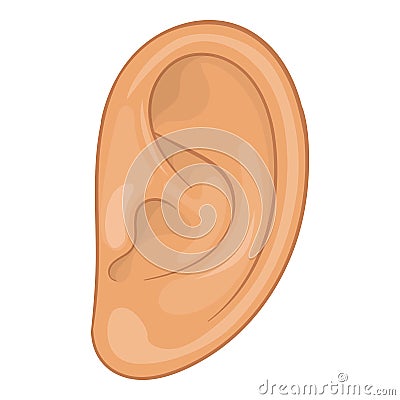Ear icon, cartoon style Cartoon Illustration