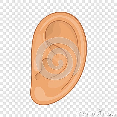 Ear icon, cartoon style Vector Illustration