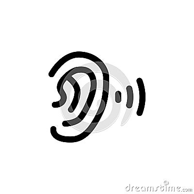 Ear Icon Vector Illustration