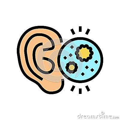 ear infection color icon vector illustration Vector Illustration