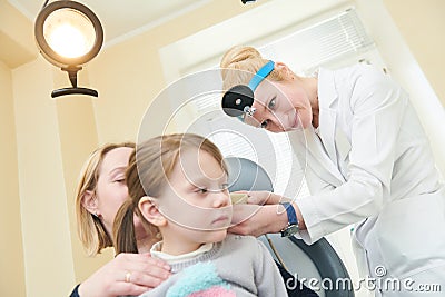 Ear, nose, throat examining. ENT doctor with a child and endoscope. otolaryngology Stock Photo