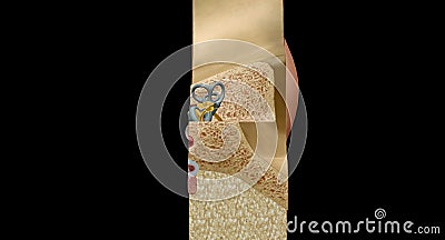 An ear is the organ that enables hearing and, in mammals, body b Stock Photo