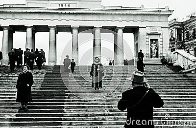 Earl Pier Colonnade in Sevastopol, USSR, 1950th Editorial Stock Photo
