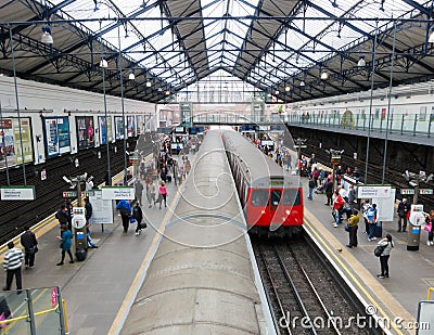 Earls Court tube station in London Editorial Stock Photo