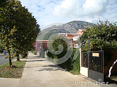 Early autumn in Montenegro. Budva and the surrounding area. Editorial Stock Photo