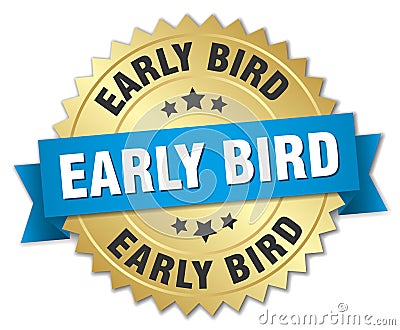 Early bird badge Vector Illustration