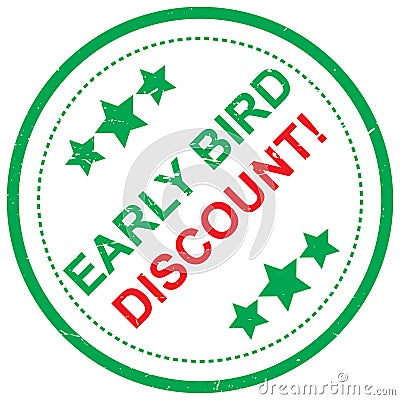 Early bird discount Vector Illustration