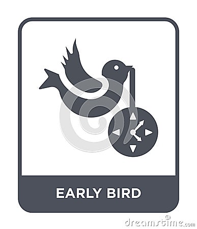 early bird icon in trendy design style. early bird icon isolated on white background. early bird vector icon simple and modern Vector Illustration