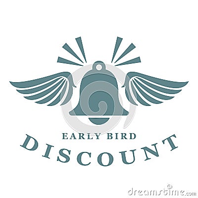 Early bird offer announce icon Vector Illustration